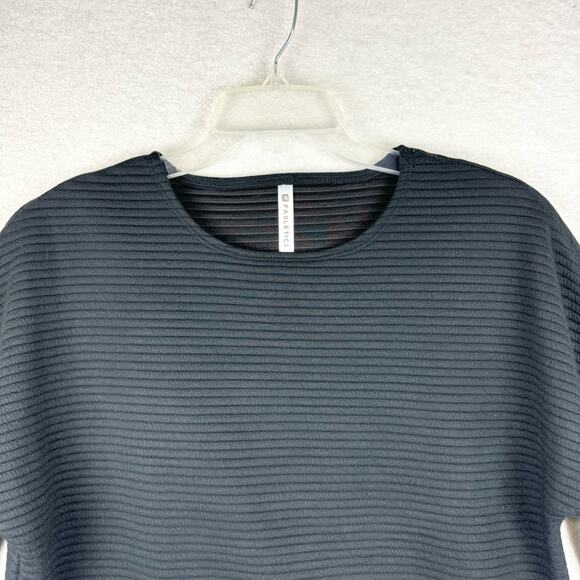 Fabletics Bre Long-Sleeve Tunic Top Sweatshirt Textured Faux Leather Look Size L - Picture 5 of 15